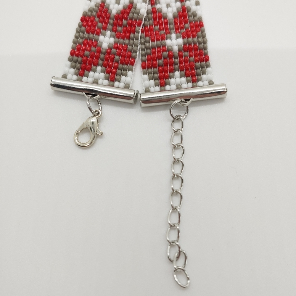 Loom Beaded Bracelet Floral Print - Picture 4 of 4
